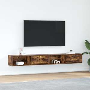 TV skříňky 2 ks kouřový dub 100x31x25,5 cm kompozitní dřevo - obrázek 1