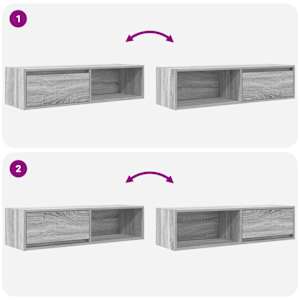 TV skříňka šedá sonoma 100x31x25,5 cm kompozitní dřevo - obrázek 9