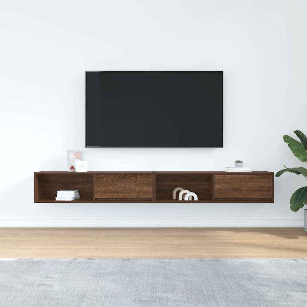 Thumbnail - vidaXL TV-Schränke 2 Stk. Braun Eichen-Optik 100x31x25,5 cm