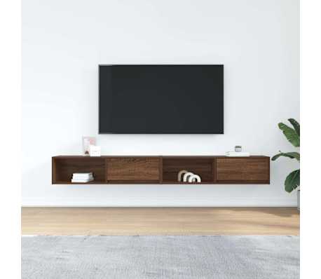 vidaXL TV Cabinets 2 pcs Brown Oak 100x31x25.5 cm Engineered Wood