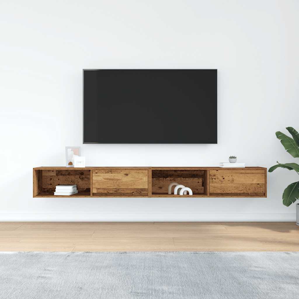 Thumbnail - vidaXL TV-Schränke 2 Stk. Altholz-Optik 100x31x25,5 cm Holzwerkstoff
