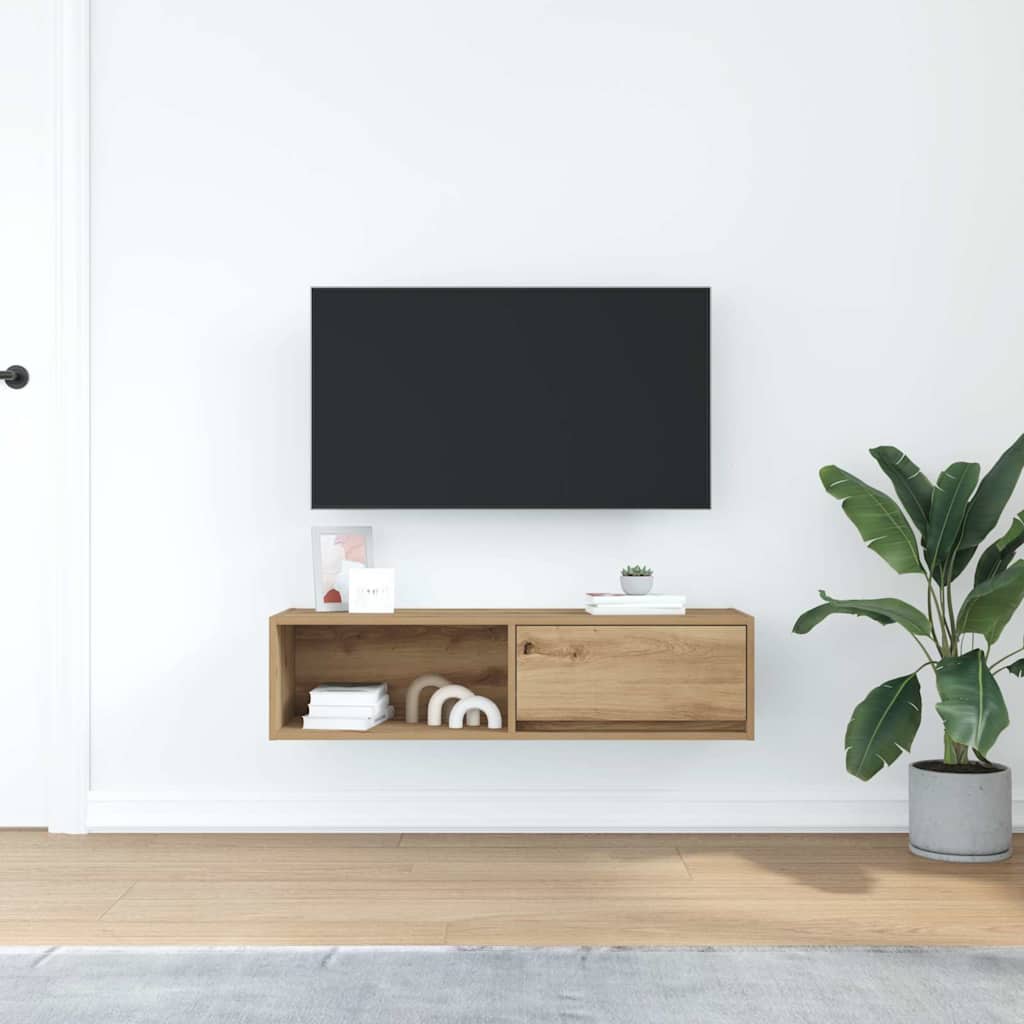 vidaXL TV-taso artesaani tammi 100x31x25,5 cm tekninen puu
