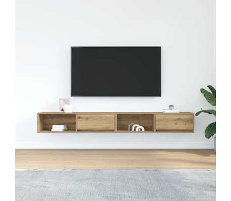vidaXL TV-Schr&auml;nke 2 Stk. Artisan-Eiche 100x31x25,5 cm Holzwerkstoff