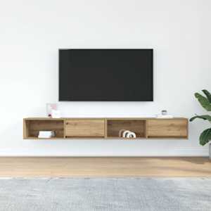 TV skříňky 2 ks Dub Artisan 100x31x25,5 cm Dřevěné konstrukce - obrázek 3
