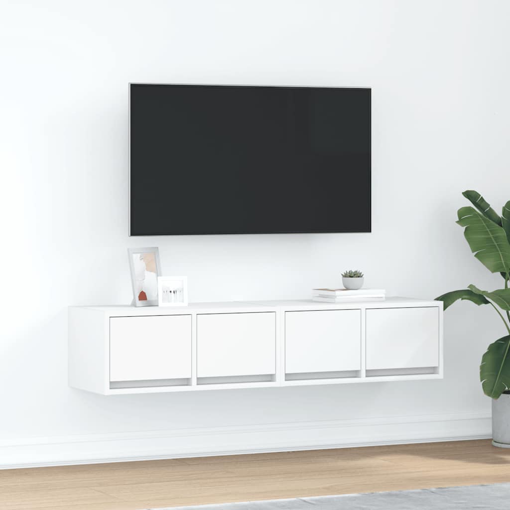 vidaXL TV-Schränke 2 Stk. Weiß 60x31x25,5 cm Holzwerkstoff