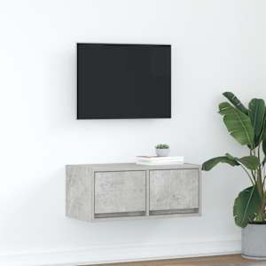 TV skříňka betonově šedá 60x31x25,5 cm kompozitní dřevo - obrázek 1