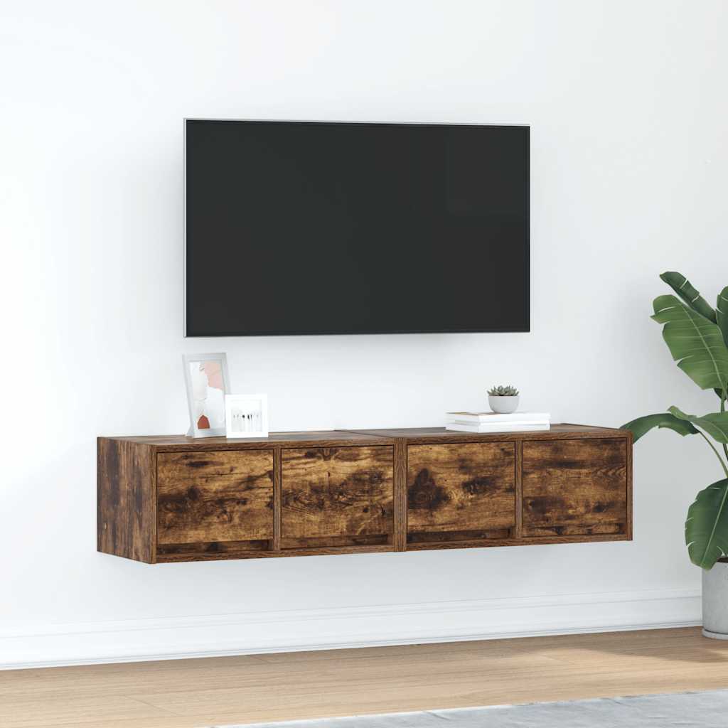 vidaXL TV-Schränke 2 Stk. Räuchereiche 60x31x25,5 cm Holzwerkstoff