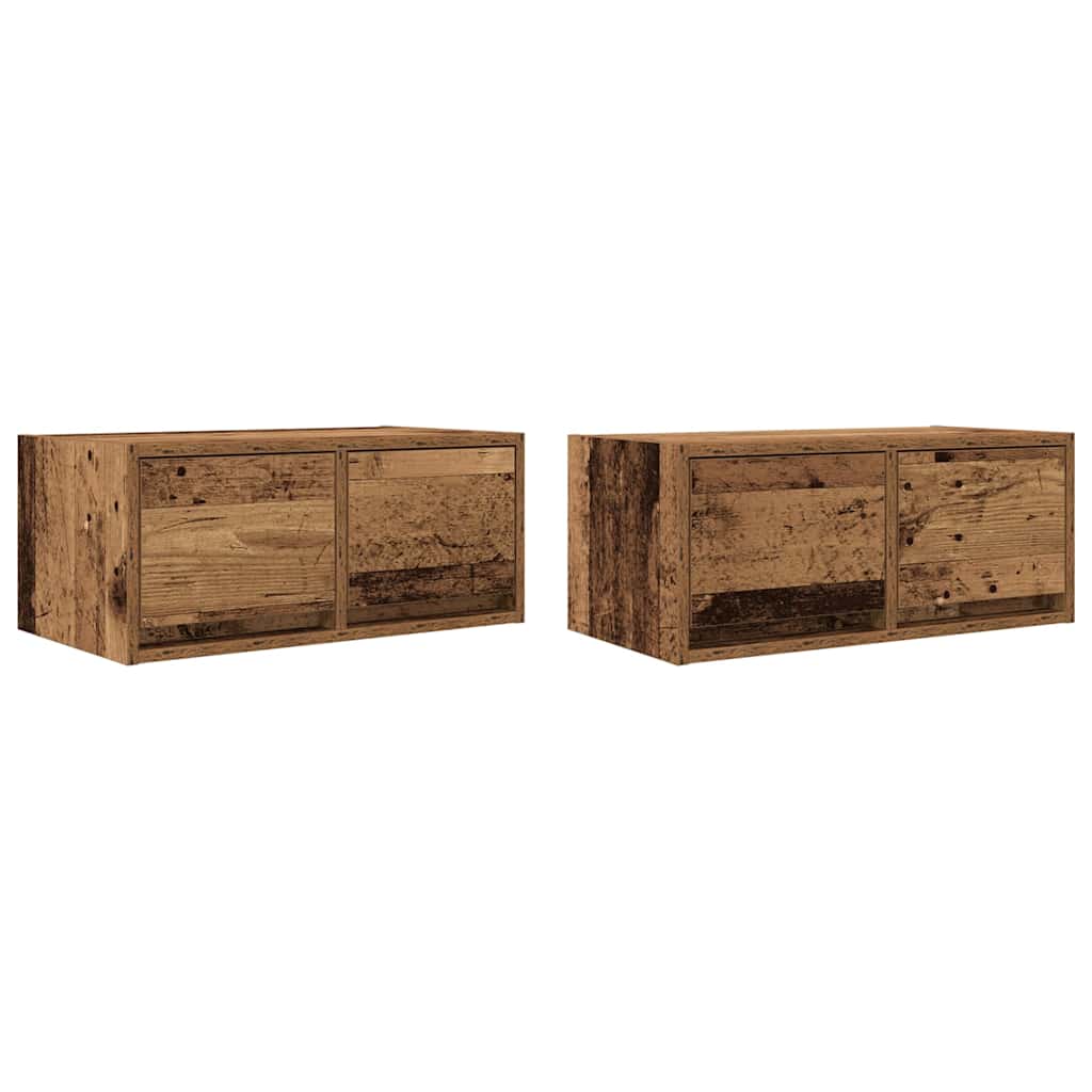 Thumbnail - vidaXL TV-Schränke 2 Stk. Altholz-Optik 60x31x25,5 cm Holzwerkstoff