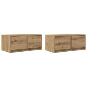 TV skříňky 2 ks Dub Artisan 60x31x25,5 cm Dřevěné konstrukce - obrázek 2