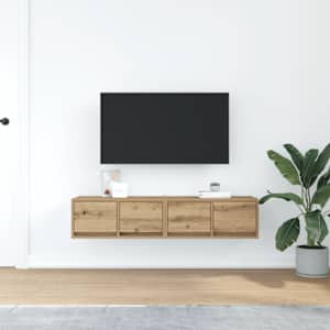 TV skříňky 2 ks Dub Artisan 60x31x25,5 cm Dřevěné konstrukce - obrázek 3