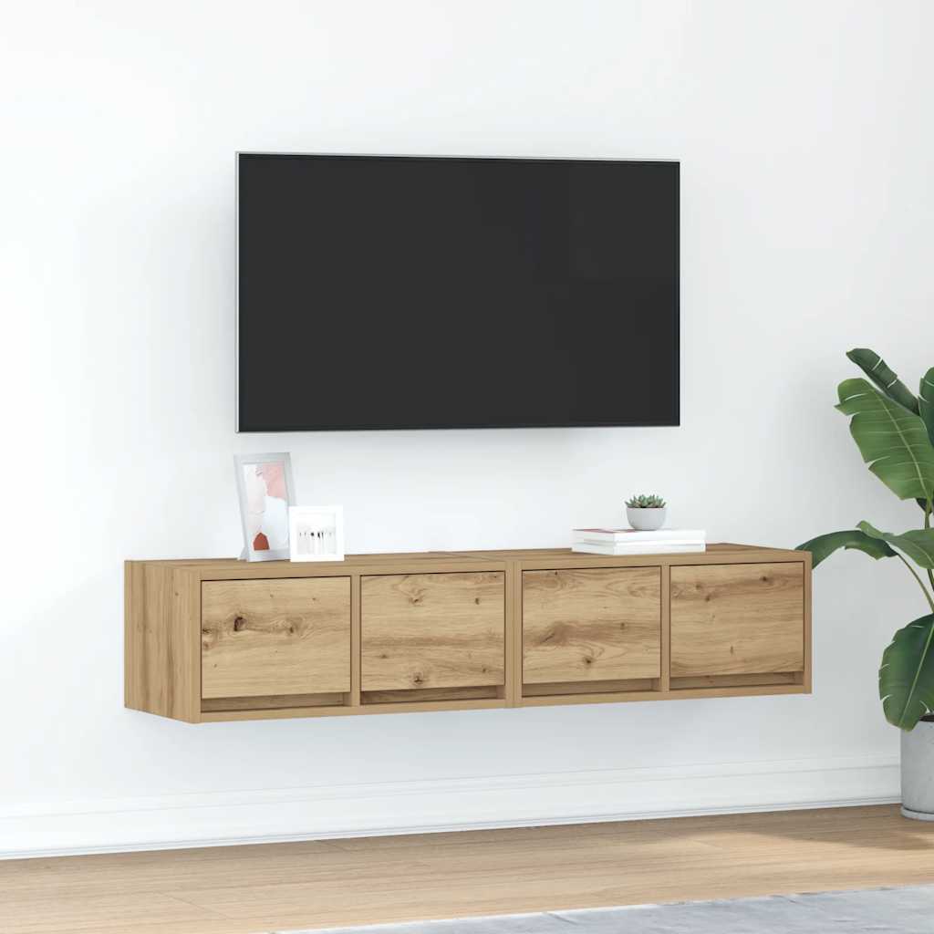 vidaXL TV-Schränke 2 Stk. Artisan-Eiche 60x31x25,5 cm Holzwerkstoff