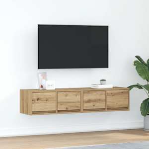 TV skříňky 2 ks Dub Artisan 60x31x25,5 cm Dřevěné konstrukce - obrázek 1