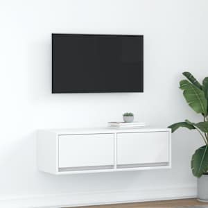 TV skříňka bílá 80x31x25,5 cm kompozitní dřevo - obrázek 1
