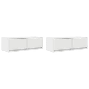 TV skříňky 2 ks Bílá 80x31x25,5 cm Dřevěná konstrukce - obrázek 2