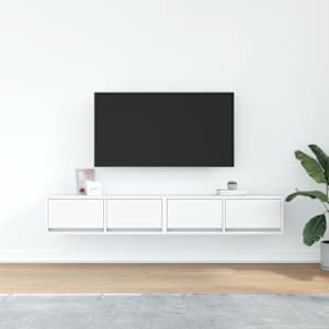 TV skříňky 2 ks Bílá 80x31x25,5 cm Dřevěná konstrukce - obrázek 3