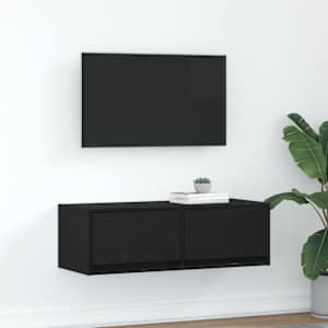 TV skříňka Černý dub 80x31x25,5 cm Dřevěná konstrukce - obrázek 1