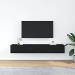 TV skříňky 2 ks Dub černý 80x31x25,5 cm Dřevěné konstrukce - obrázek 3