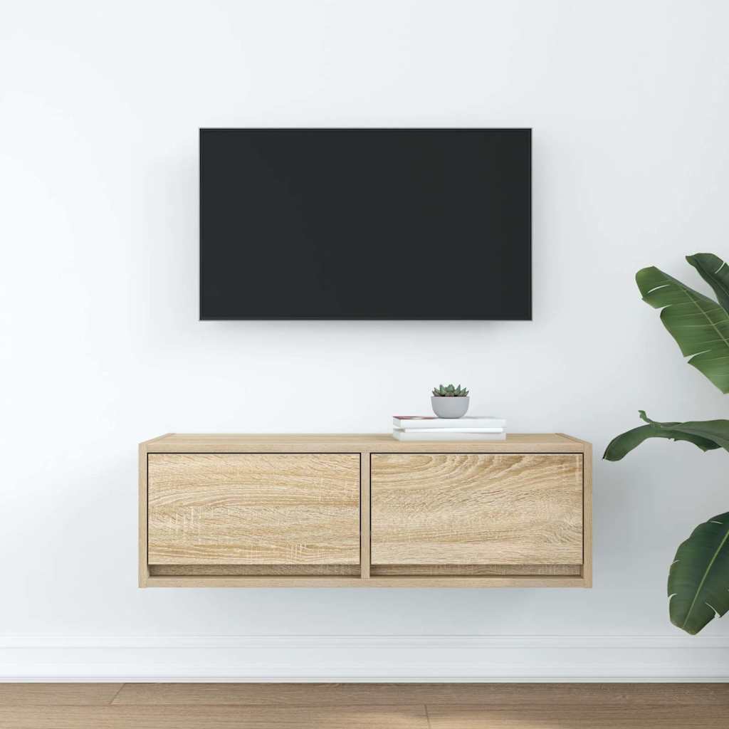 vidaXL Tv-meubel 80x31x25,5 cm bewerkt hout sonoma eikenkleurig