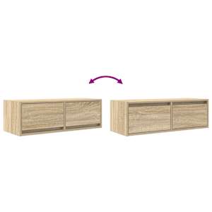 TV skříňky 2 ks Dub Sonoma 80x31x25,5 cm Dřevěné konstrukce - obrázek 10