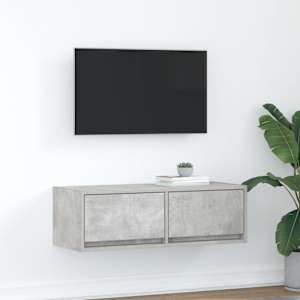 TV skříňka betonově šedá 80x31x25,5 cm kompozitní dřevo - obrázek 1