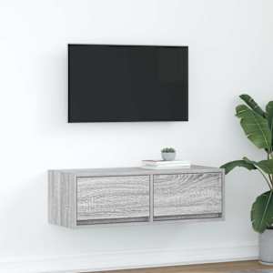 TV skříňka šedá sonoma 80x31x25,5 cm kompozitní dřevo - obrázek 1