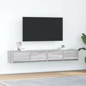 TV omarica 2 kosa siva sonoma 80x31x25,5 cm inženirski les