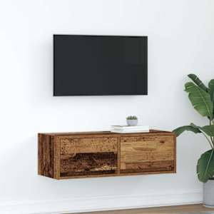 TV skříňka starého dřeva 80x31x25,5 cm kompozitní dřevo - obrázek 1