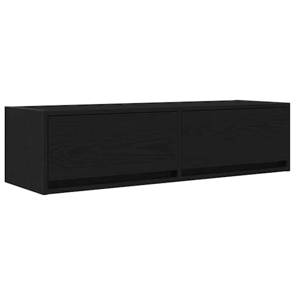 vidaXL Telerikapp 100 x 31 x 25,5 cm Must tamm Tehispuit