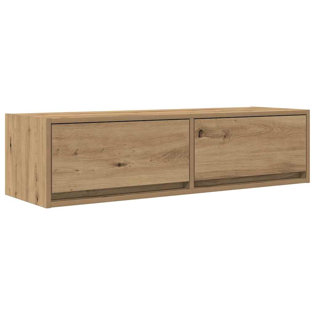  vidaXL TV szekrény fiókkal kézműves tölgy 100 x 31 x 25,5 cm Faanyag akciós termékkép 1