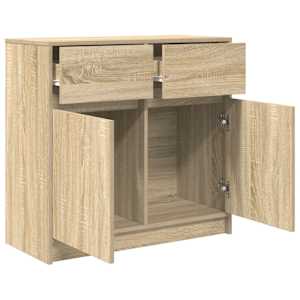 Příborník se zásuvkou Sonoma Dub 80x34x76 cm Dřevěné konstrukce - obrázek 5