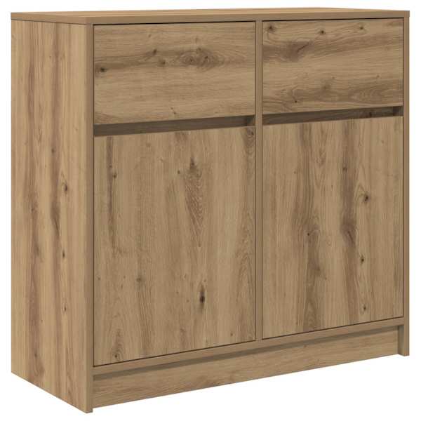 vidaXL puhvetkapp sahtliga, artisan tamm, 80x34x76 cm, tehispuit