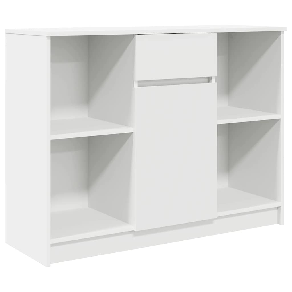 E-shop vidaXL Komoda so zásuvkou, biela 101x35x76 cm, kompozitné drevo