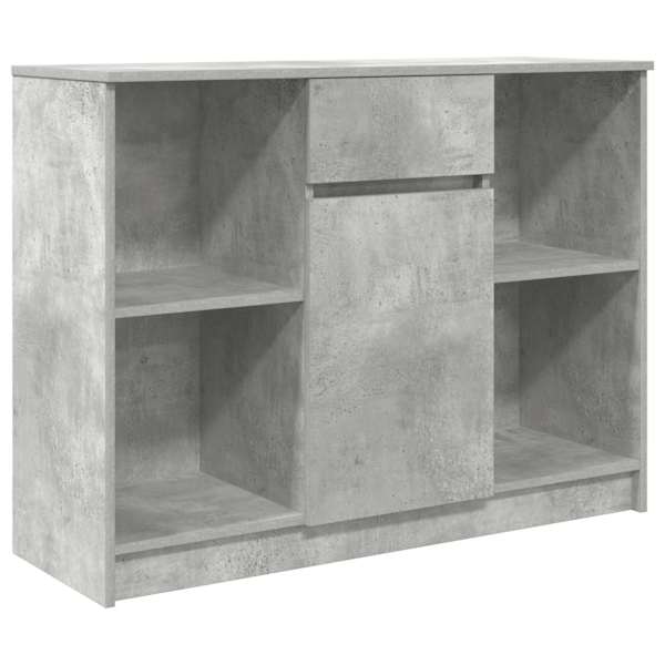 vidaXL puhvetkapp sahtliga, betoonhall, 101x35x76 cm, tehispuit