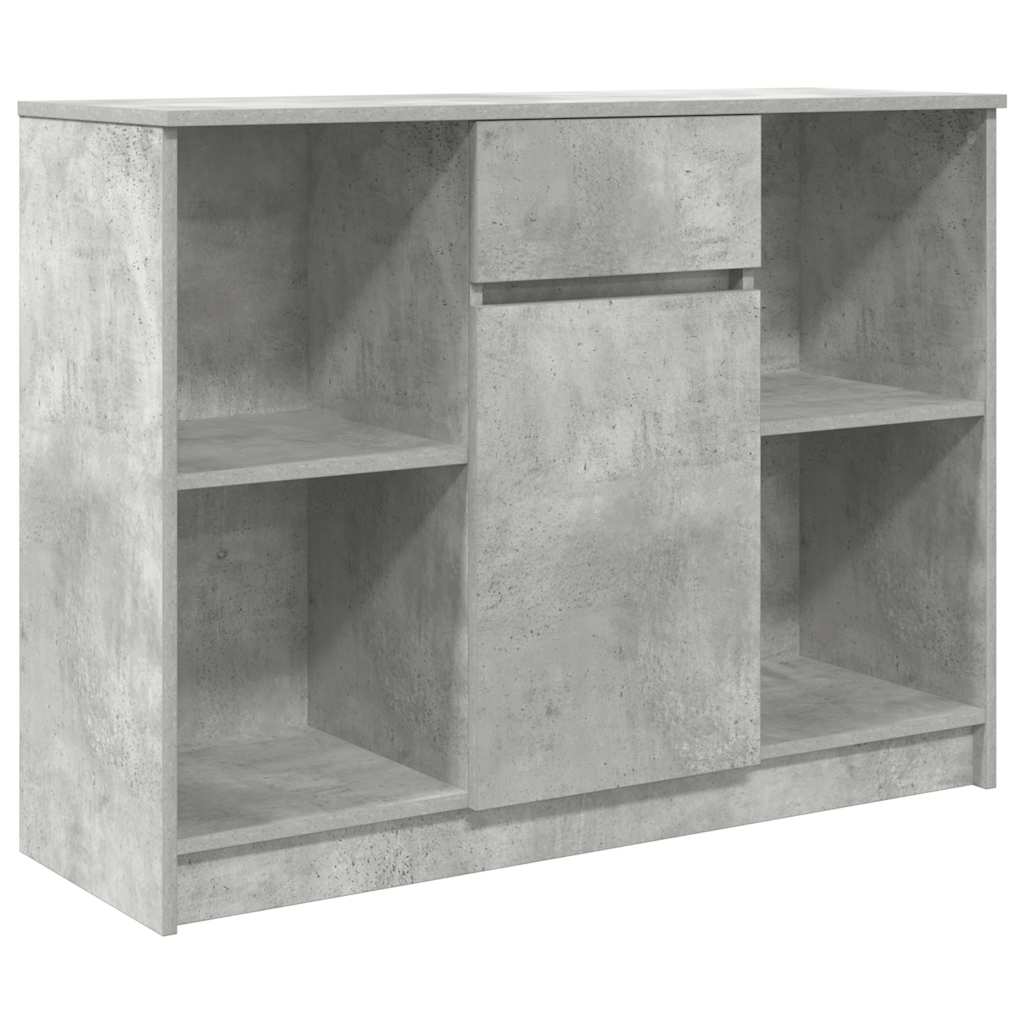 E-shop vidaXL Komoda so zásuvkou, betónovo sivá 101x35x76cm, kompozitné drevo