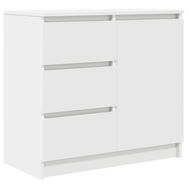 vidaXL puhvetkapp sahtliga, valge, 71x35x65 cm, tehispuit
