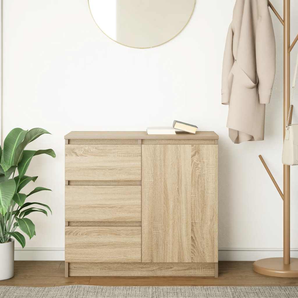 vidaXL Bufetă cu sertar Stejar Sonoma 71x35x65 cm Lemn prelucrat
