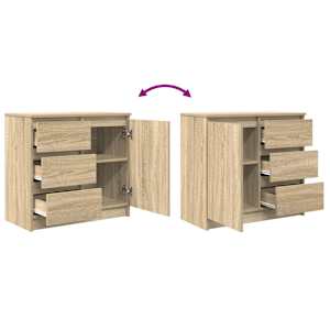 Příborník se zásuvkou Sonoma Dub 71x35x65 cm kompozitní dřevo - obrázek 9