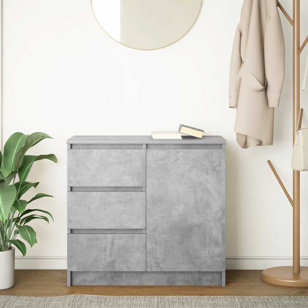 Thumbnail - vidaXL Sideboard mit Schublade Betongrau 71x35x65 cm Holzwerkstoff