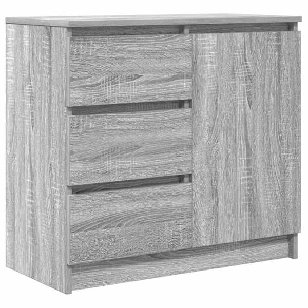 vidaXL puhvetkapp sahtliga, hall Sonoma tamm, 71x35x65 cm, tehispuit