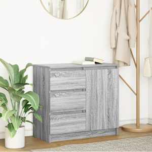 Komoda s predalom siva sonoma 71x35x65 cm inženirski les