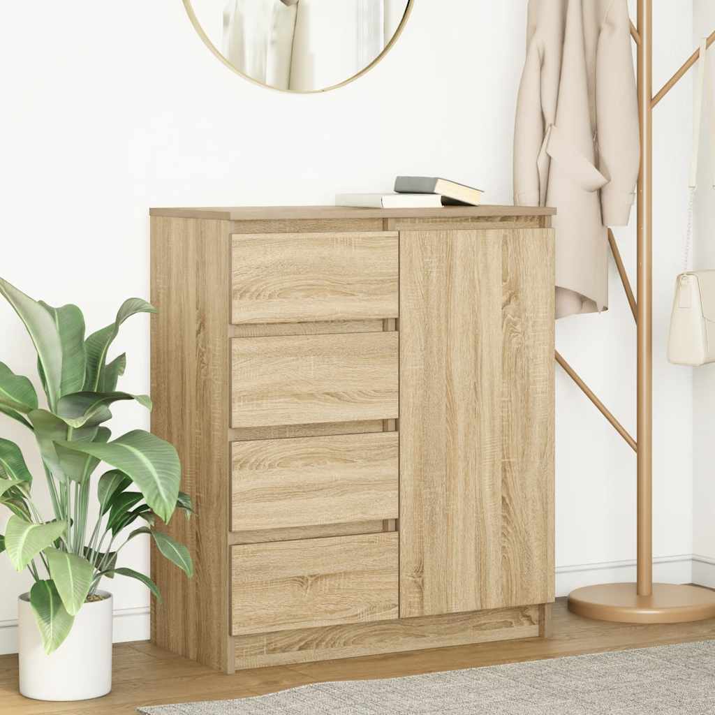 vidaXL Sideboard mit Schubladen Sonoma-Eiche 71x35x84 cm Holzwerkstoff