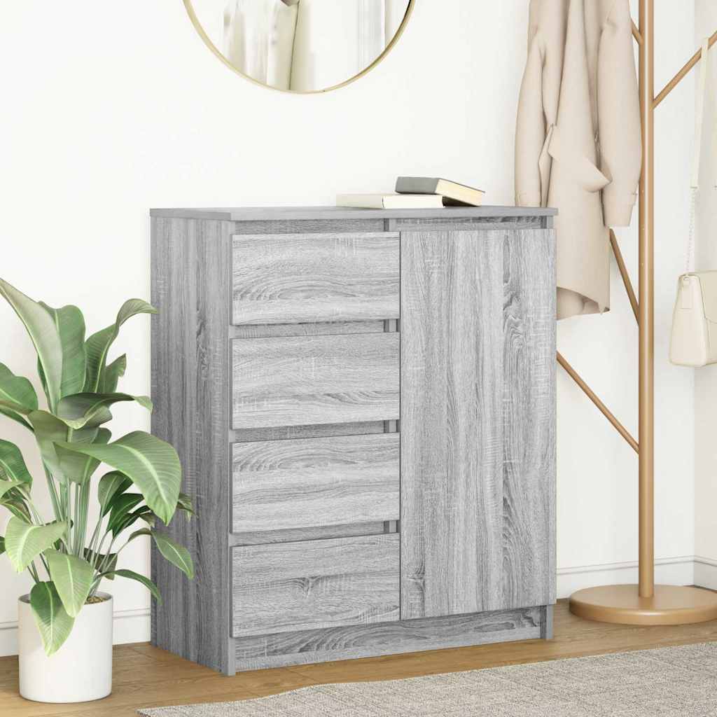 vidaXL Sideboard mit Schubladen Grau Sonoma 71x35x84 cm Holzwerkstoff