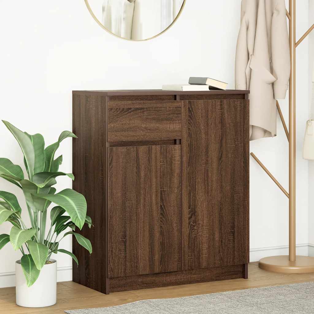 vidaXL Sideboard mit Schublade Braun Eichen-Optik 71x35x84 cm