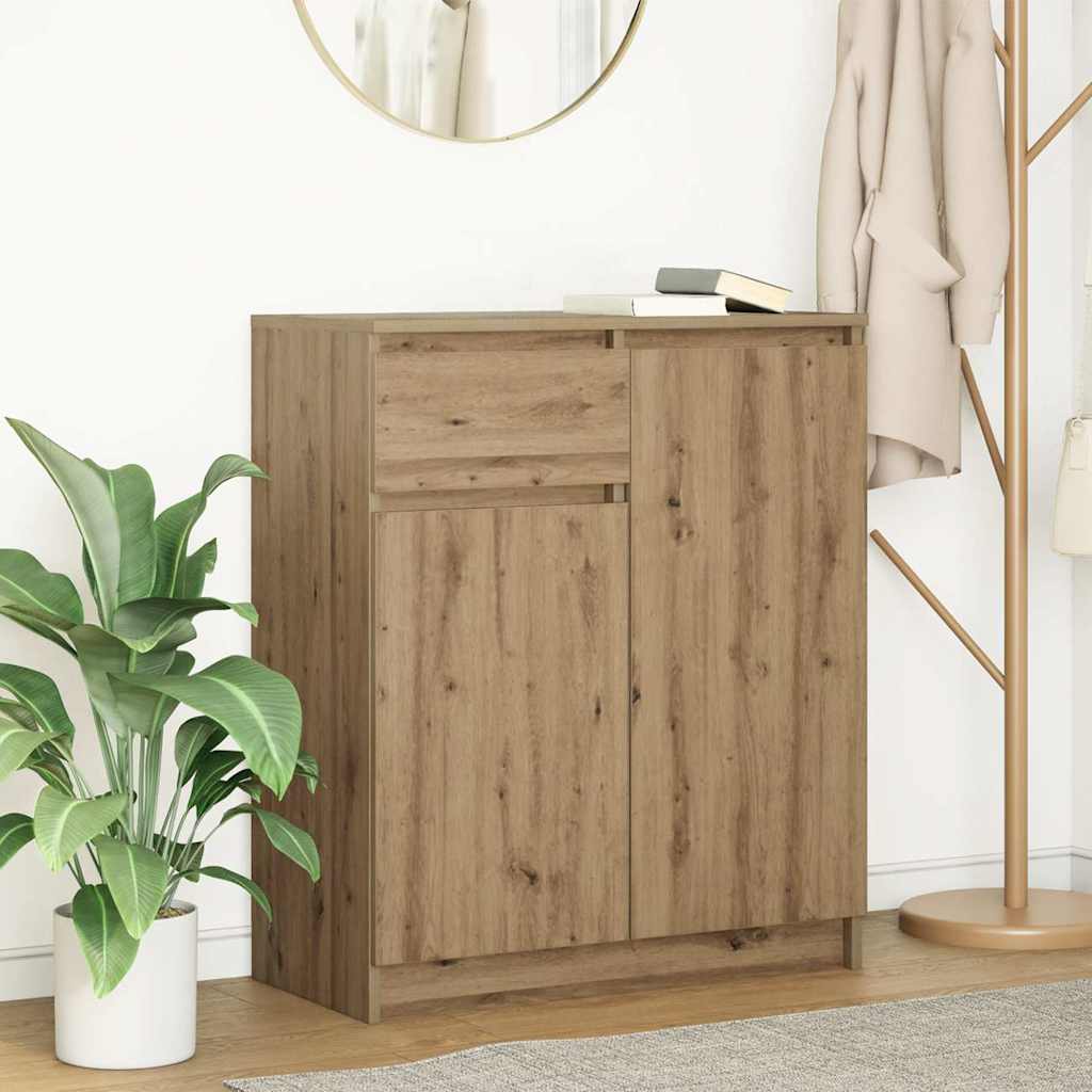 vidaXL Sideboard mit Schublade Artisan-Eiche 71x35x84 cm Holzwerkstoff