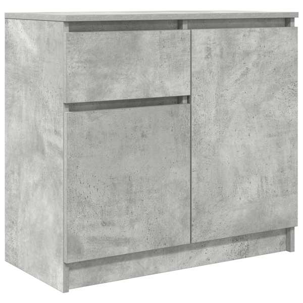 vidaXL puhvetkapp sahtliga, betoonhall, 71x35x65 cm, tehispuit