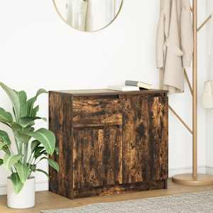 Komoda s predalom dimljeni hrast 71x35x65 cm inženirski les