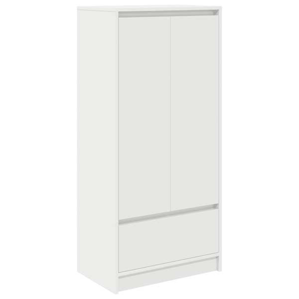 vidaXL kapp sahtliga, valge 55,5x34x119,5 cm, tehispuit