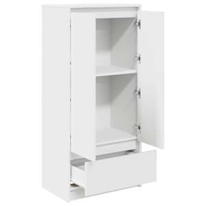 Skříňka se zásuvkou bílá 55,5x34x119,5 cm kompozitní dřevo - obrázek 5