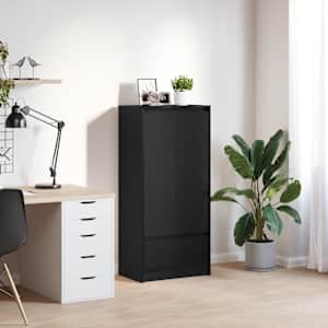 Skříňka se zásuvkou Černý dub 55,5x34x119,5 cmkompozitní dřevo - obrázek 1