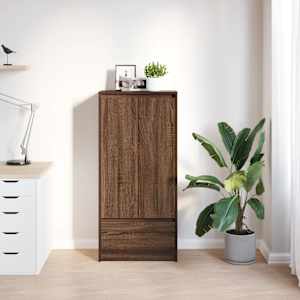 Skříňka se zásuvkou Hnědý dub 55,5x34x119,5 cm kompozitní dřevo - obrázek 3
